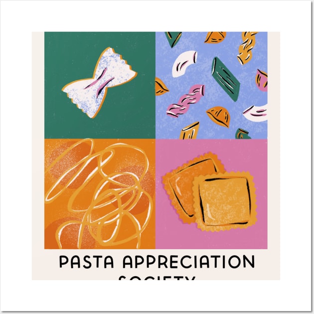 Pasta Appreciation Society Wall Art by Megan Roy